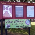 Outside Sign Peter Lee Memorial Methodist Church Photo taken 2018
